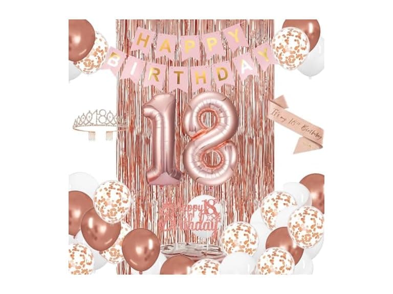 18th Birthday Party Decorations Set - Image 1