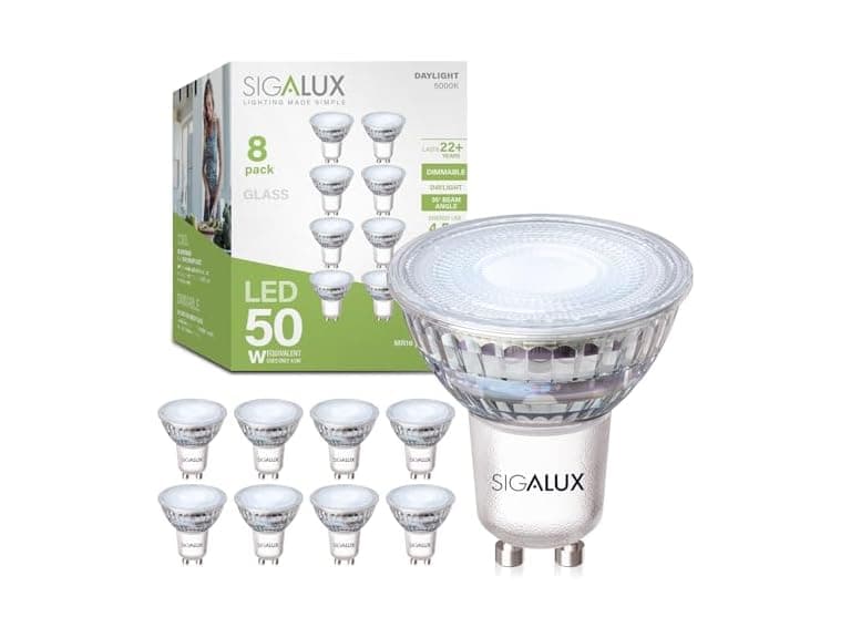 Sigalux GU10 LED 5000K Dimmable 8-Pack - Image 1