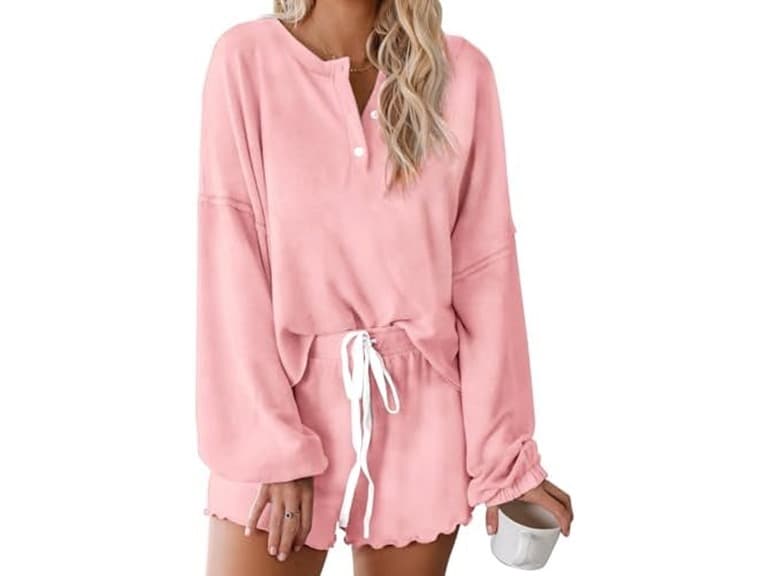 2 Piece Women's Pajama Lounge Set- Choose Color - Image 1