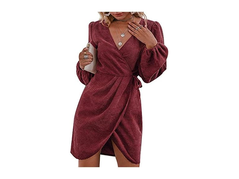 BerryGo Women (X-Large Petite) Dress Wine Red - Image 1