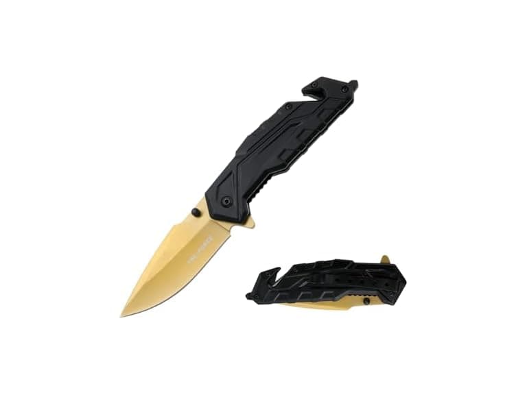 Tac-Force Pocket Knife 8.85" Gold Blade - Image 1
