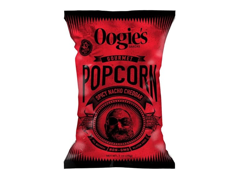 (20 Pk) Oogie's Snacks Spicy Nacho Popcorn - Image 1