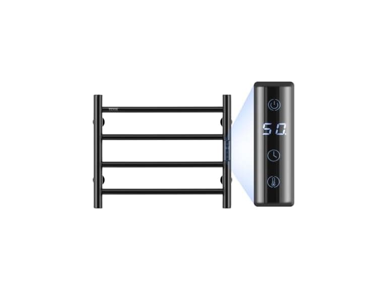 VEVOR 4 Bars Towel Warmer Rack, Wall - Image 1