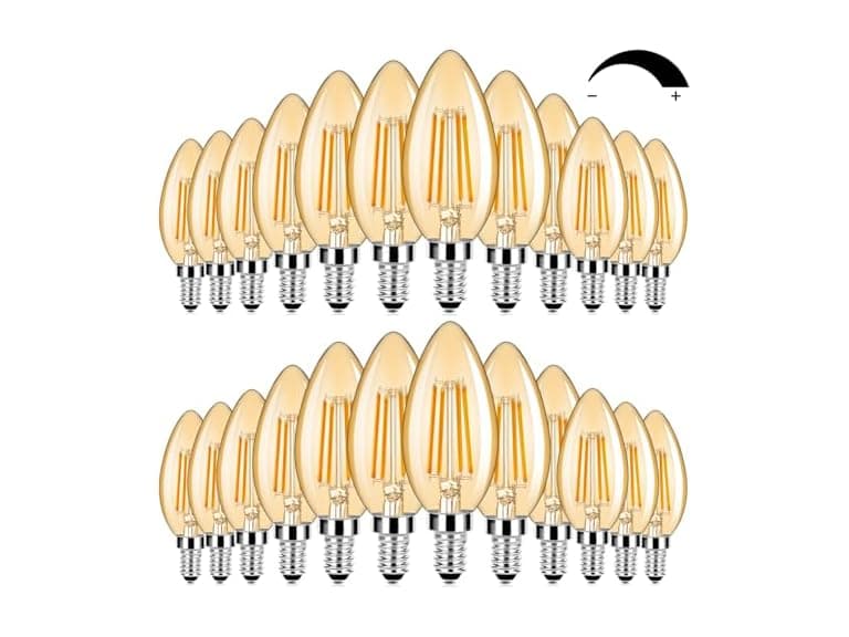 BesLowe 24-Pack Dimmable E12 LED Candelabra Bulbs 60W Equivalent - Image 1