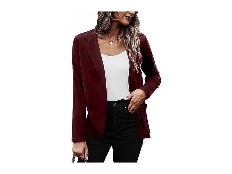 Zeagoo Women (XXL) Long Sleeve Blazer Open Jacket - Image 1