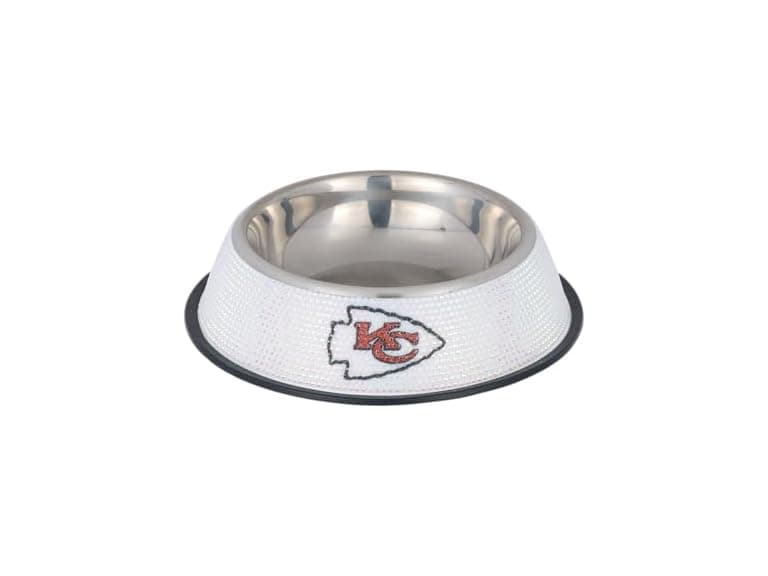 KANSAS CITY CHIEFS Bling Pet Bowl - Image 1