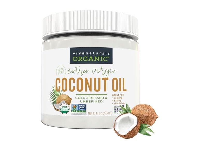 Viva Naturals Organic Coconut Oil, 16 fl oz - Image 1