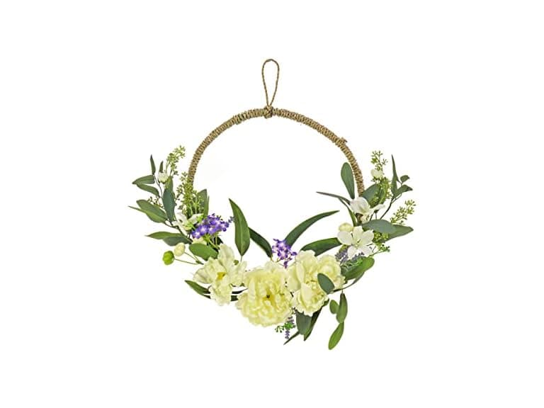 National Tree Company 18" Peony Wreath - Image 1
