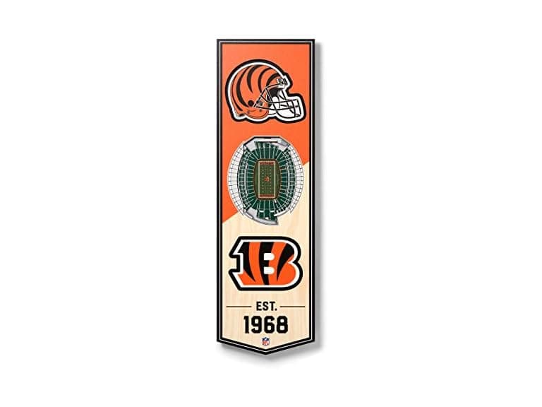 CINCINNATI BENGALS 3D Stadium Banner 6x19 - Image 1