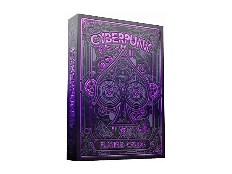 Cyberpunk Purple Playing Cards - Image 1