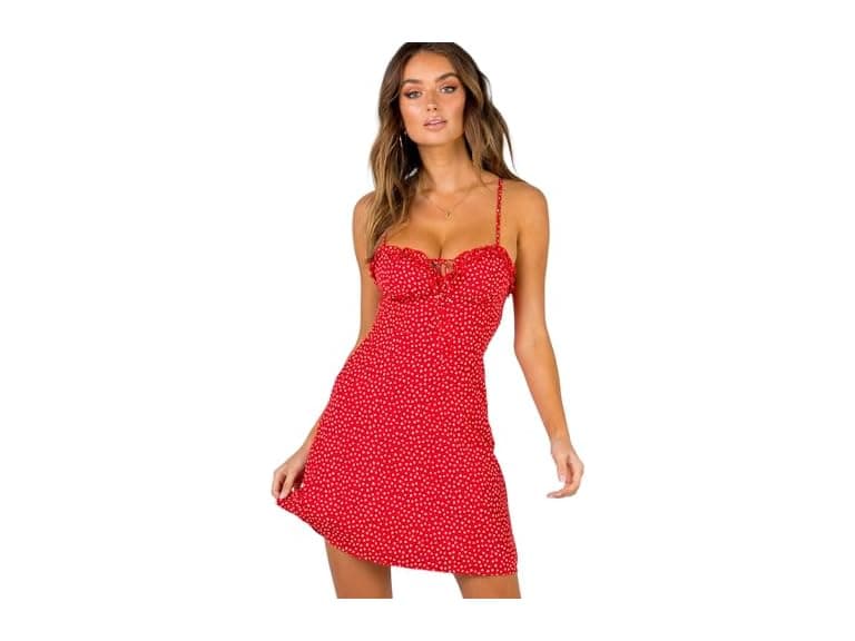 Princess Polly Love Birds Mini Dress Red - Image 1