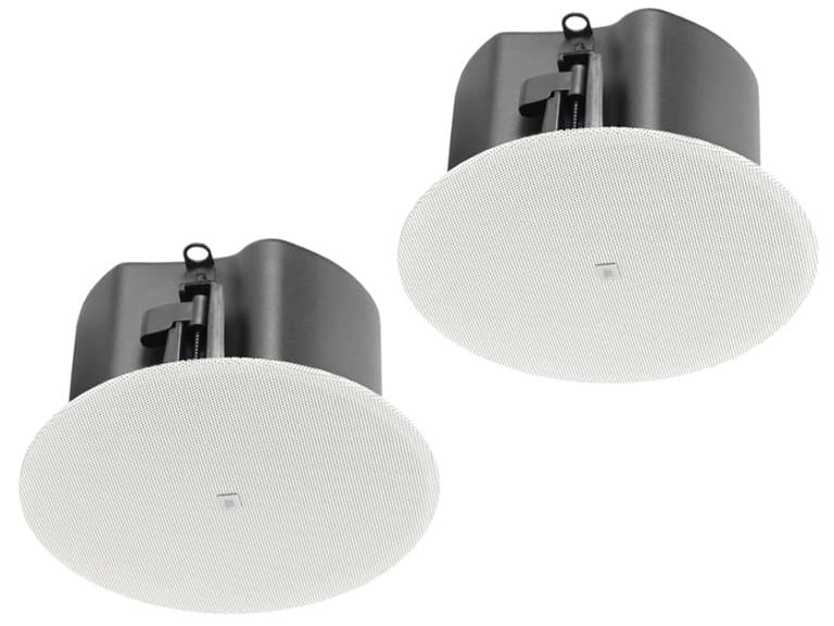 (NEW) (PAIR) JBL Professional JBL-Control 414MPT 4.5” 2-Way, Shallow, 25 Watt, in-Ceiling Speakers - Image 1