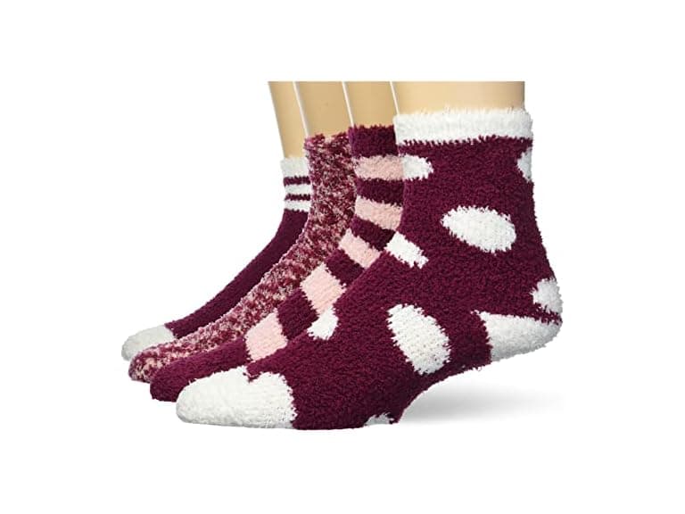 Amazon Essentials Unisex 4 Pairs Kids' Fuzzy Cozy - Image 1