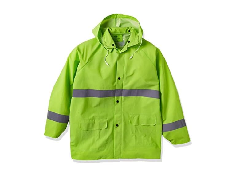 Boss 3PR0350NL L LINED PVC RAIN JACKET .35MM Hi-Vis