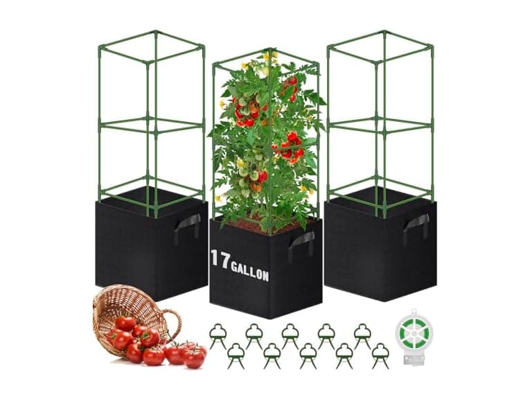 WLLEYAY 3 Pack Square Tomato Cages - Image 1