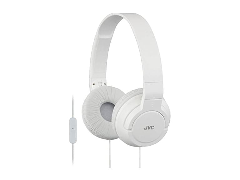 Foldable Headphones w/Mic, White