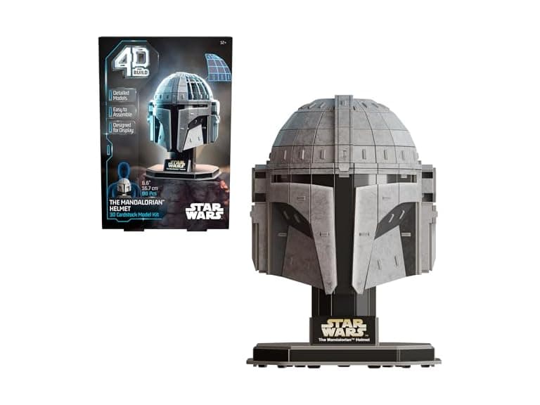 4D Build, Star Wars Mandalorian Helmet Model Kit - Image 1