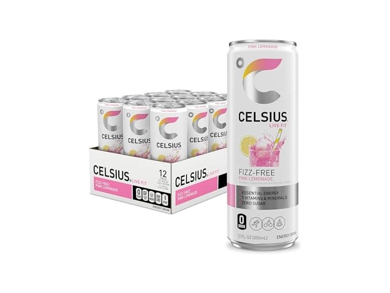 12PK CELSIUS Fizz Free Pink Lemonade, Sugar Free - Image 1