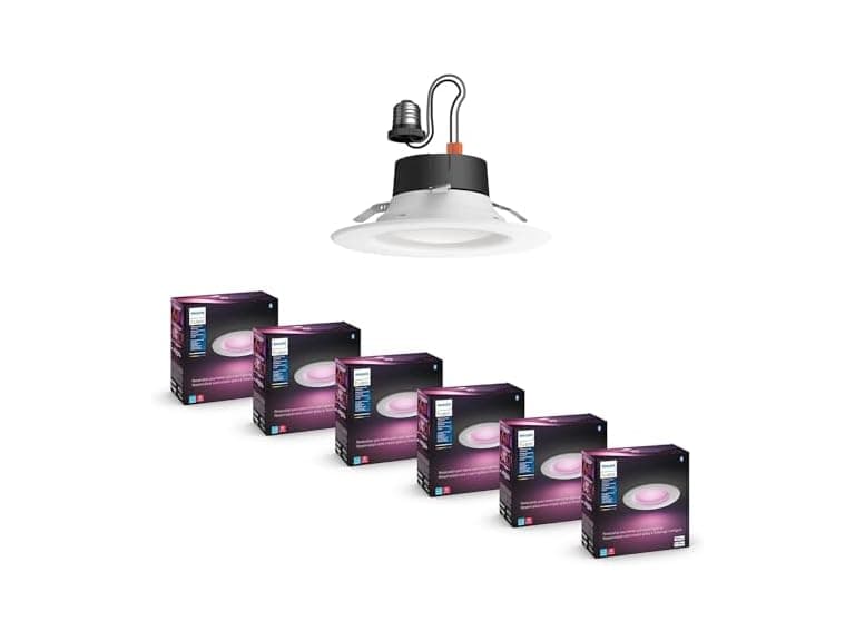 Philips Hue Smart 5/6 Inch LED Downlights, Color-Changing - Image 1