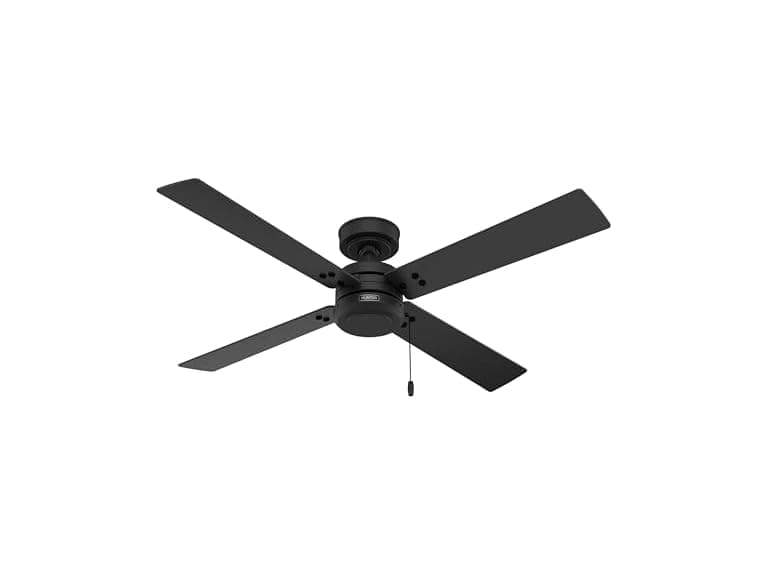 Hunter Ceiling Fan 52 inch Matte Black, Pull Chain - Image 1
