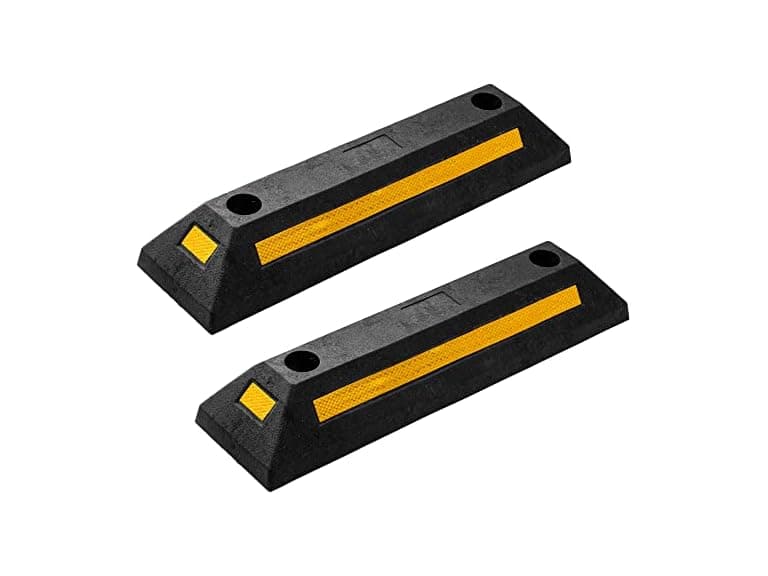 Zone Tech TS0006 Heavy Duty Rubber Parking Guide- 21" 2Pk  - Image 1