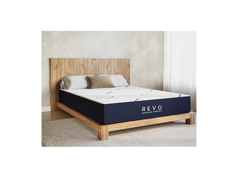 REVO 12in Gel Memory Foam Mattress Queen - Image 1