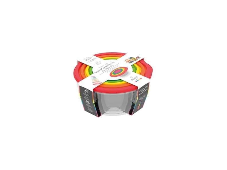 Round Rainbow Food Storage Containers - Image 1