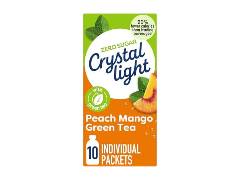 Crystal Light Drink Mix, 10 Packets, Peach Mango - Image 1