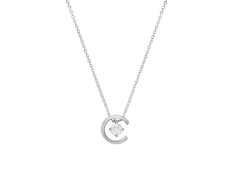 Moon & Star Moissanite Necklace - Image 1