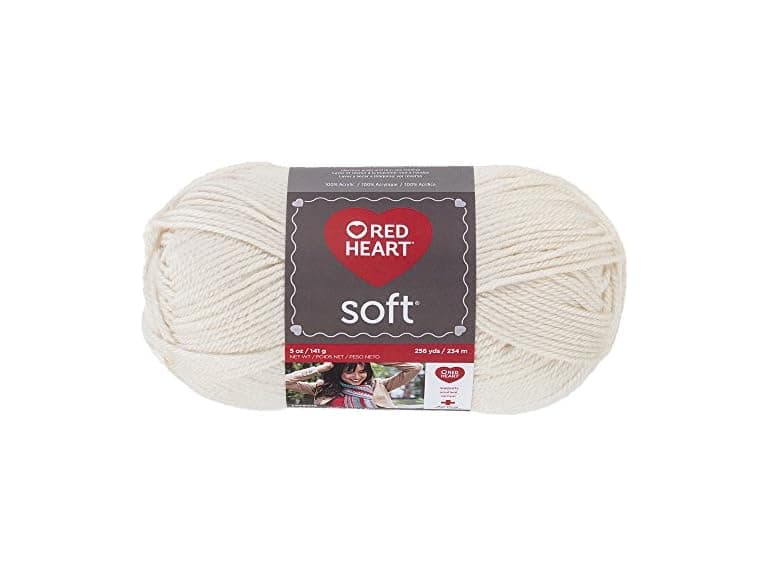 RED HEART Soft Yarn, Off-White - Image 1