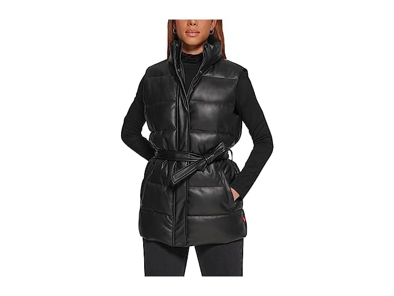 Levi's Women Vegan Leather Puffer Vest - Image 1