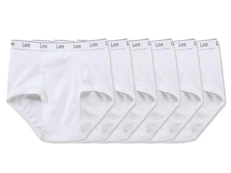 6-Pairs Lee Men's 100% Cotton Briefs - Image 1