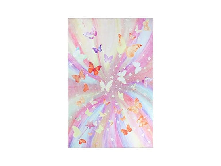 Superior 2'x3' Butterfly Non-Slip Kids Rug - Image 1