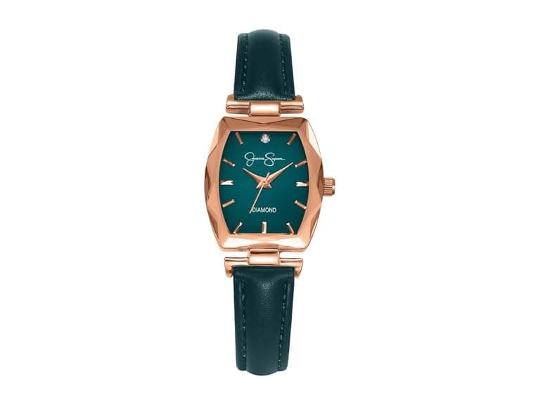 Jessica Simpson Quartz Watch w/ Leather Band - Image 1