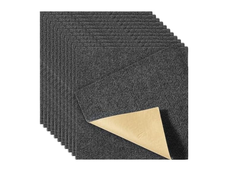 Carpet Tiles Peel and Stick, 12” x 12” Squares