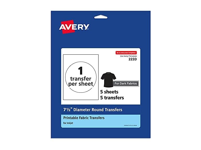 Avery Dark Transfer Paper for T-Shirts - Image 1