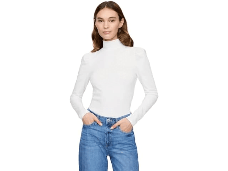 GAP Women Long Sleeve Puffed Shoulder Turtleneck - Image 1