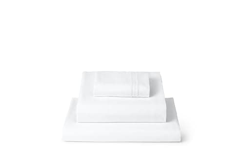Mellanni Twin XL Sheets Set - 3 PC Iconic Collection Bedding - Hotel Luxury, Extra Soft, Cooling Bed Sheets - Wrinkle, Fade, Stain Resistant (Twin Extra Long, White) - Image 1