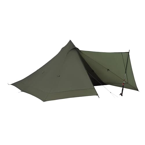 Thous Winds Lightweight Tent, Ultralight Pyramid Tent for 2-Person, with Rainfly and Carry Bag for Backpacking, Trekking, Camping, Climbing, Hiking, Olive-Green - Image 1