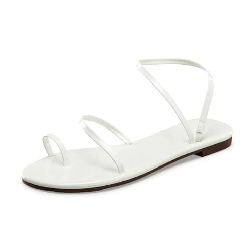 StillFancxy Strappy Sandals for Women Dressy Greek Sandals Flat Sandals for Women Comfortable Beach Sandals Casual Slip-On Shoes - Image 1