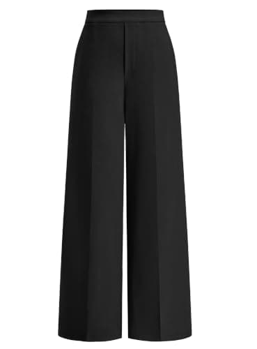 BTFBM Womens Dress Pants 2026 Fall Wide Leg High Waisted Palazzo Pants Business Casual Work Trousers Slacks Pockets(Black, Medium) - Image 1