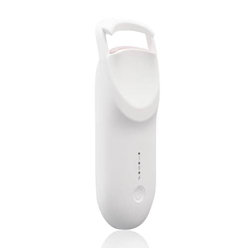 Upgrade Heated Eyelash Curler, Electric Eyelash Curler with 5s Fast Heating, Type-C Rechargeable, Portable Lash Curler, Long-Lasting Lash Lift, Natural Style, Heat-Sensitive Pad (White) - Image 1