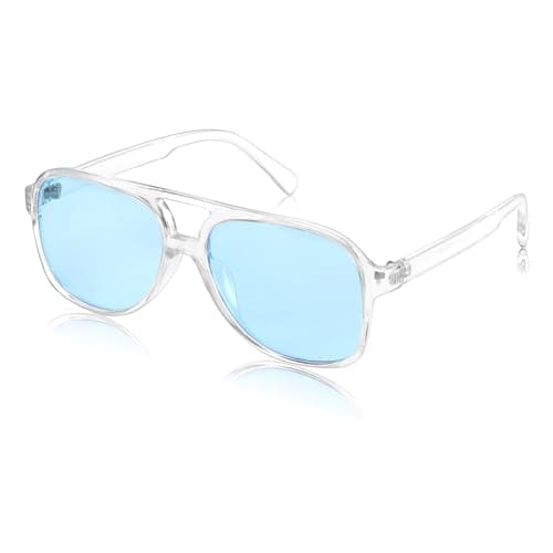 FEISEDY Vintage Retro 70s Plastic Aviator Sunglasses Women Men Classic Large Squared Frame B2751 - Image 1