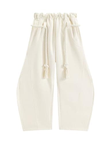 Aelfric Eden Super Baggy Barrel Sweatpants Wide Leg Pants for Women Men Casual Elastic Waist Unisex Lantern Trouser Pants Apricot XS - Image 1