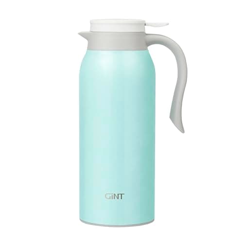 GiNT 51 Oz Stainless Steel Thermal Coffee Carafe, Double Walled Vacuum Insulated Flask, 12 Hour Heat Retention, 1.5 Liter Tea, Water, and Coffee Dispenser (Upgraded version Blue) - Image 1