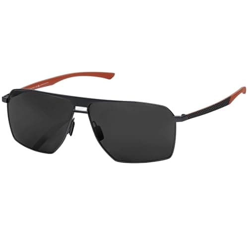 SIPLION Polarized Sunglasses for Men for Driving, UV Protection Carbon Fiber Frame Lightweight 2.0 Lenses for Fishing 8211 red - Image 1