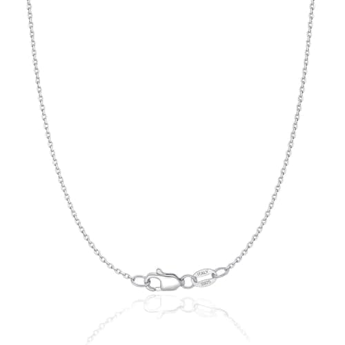 GDJQQTTQ 925 Sterling Silver Chain Necklace for Women, 1.1mm Cable Silver Chain for Women Shiny, Non Tarnish & Durable Women's Chains Necklace, 22 Inches - Image 1