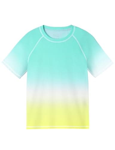 Roadbox Boys Rash Guard Short Sleeve, Swim Shirt UPF 50+ Sun Protection, Kids Quick Dry Rashguard Water Shirt for Surf Beach - Image 1