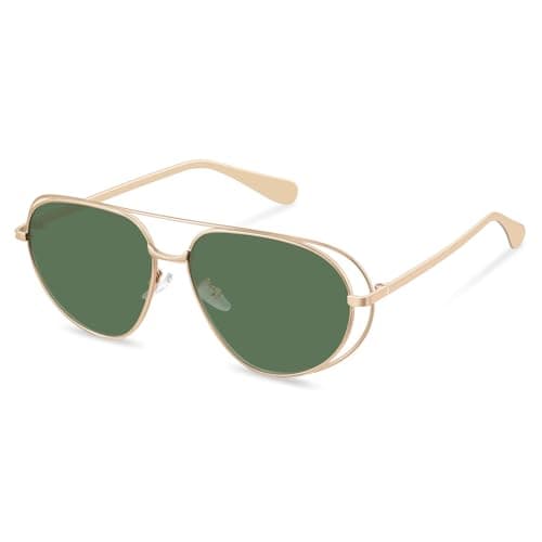 YDAOWKN Retro Oversized Aviator Sunglasses for Women Men Gold Metal Trendy Aviators Sun Glasses - Image 1