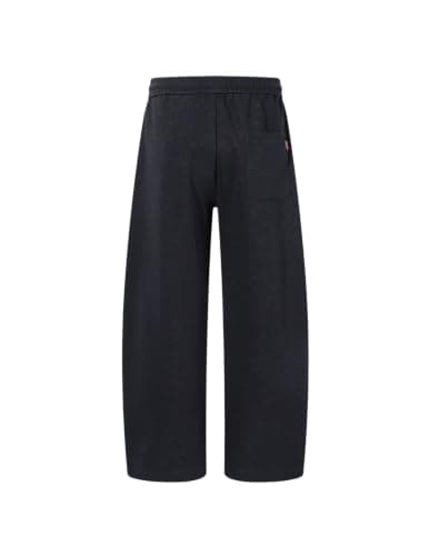 Aelfric Eden Leopard Panel Baggy Sweatpants Men's Elastic Waist Wide Leg Casual Athletic Jogger Y2K Unisex Pants Trouser Black M - Thumbnail 3